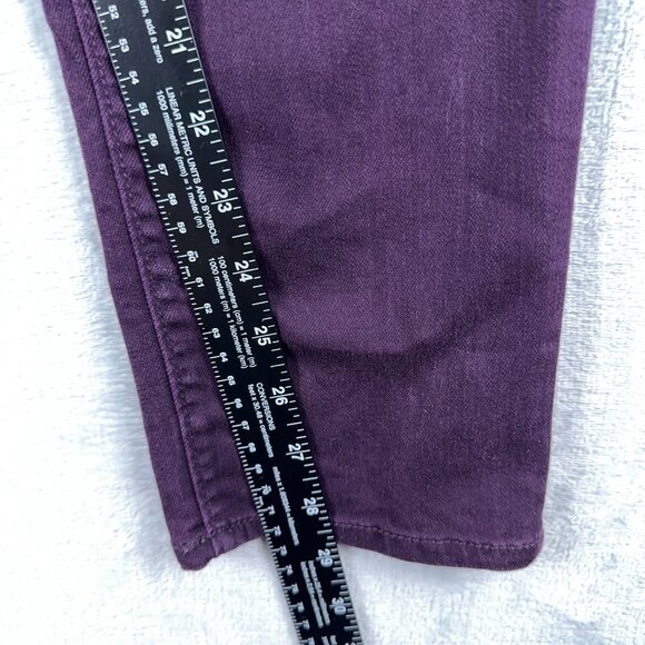 Gap Women's Premium Skinny Jeans Size 10/30 Mid Rise Denim Stretch Purple - Picture 9 of 11
